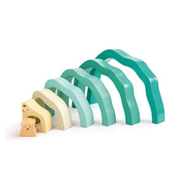 Hape Arctic Polar Bear Stacking Blocks | Sensory Wooden Learning