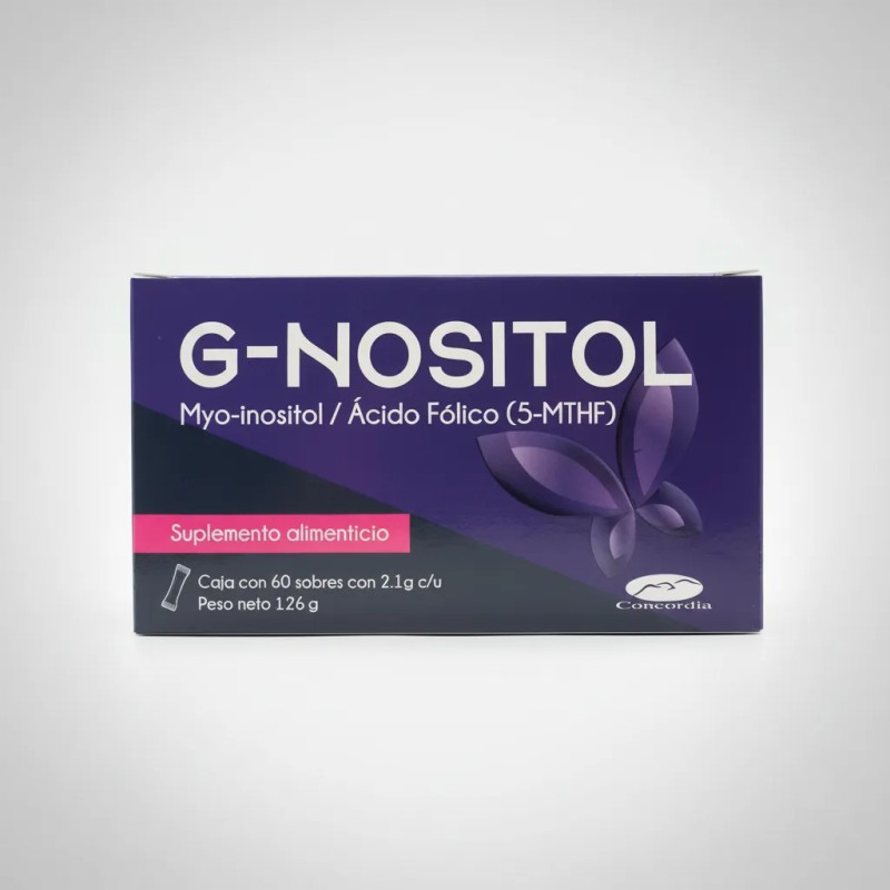 G-nositol Myo-inositol Y Ácido Fólico 5-mthf 60 Sobres