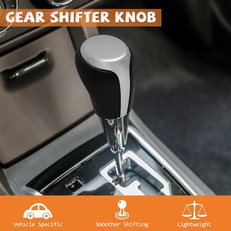 VKGUG Black Silver Gear Shift Knob Shifter Compatible with Toyota