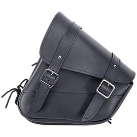 Motorcycle Swingarm Bag with Black Synthetic Leather, Swing Arm Bag Motorcycle Saddlebag Left Side Tool Bag Fit for Softail/Triangulated Swingarm Models Dyna Low Rider Fat Bob