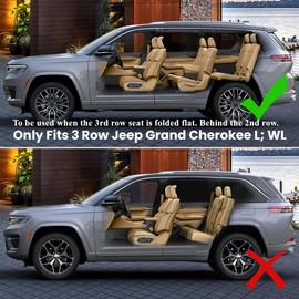 VeCarTech Compatible with All-New 2026-2021 Jeep Grand Cherokee L (3-Row;WL) Rear Cargo Security Shade Cover Privacy Screen Retractable Storage Tonneau Cargo Cover Luggage Security Shield Shade