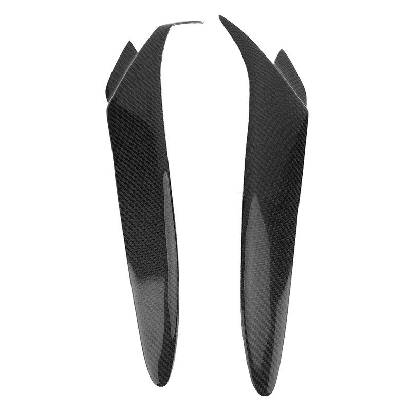 1 Pair Car Real Carbon Fiber Headlight Eyebrow Eyelid Trim