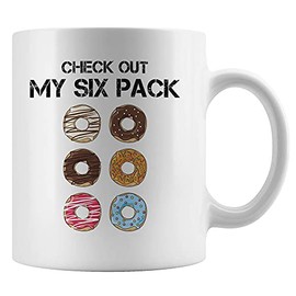 Check Out My Six Pack Donut Mug, Funny Gym And Fitness Present, Drink Your Pre Workout From This Hilarious Mug, Sarcastic And Ironic Police And Cop Design CEQA5P