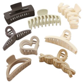 Hair Claw Clips for Thick Hair, 8pcs Hair Clips for Women and Use, Strong Large Hold Hair Claw Nonslip Hair Clamps for Hair Decoration