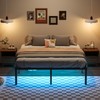 YORMDMO Full Bed Frame, 14 inch Bed Frame with LED