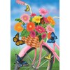 Briarwood Lane Spring Bike Garden Flag Floral Butterfly 12.5" x