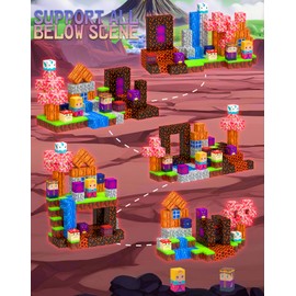 Magnetic Blocks 120PCS Build Mine World Building Cube Game