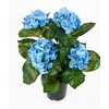 Hydrangea Bush Deluxe 42 cm Blue in Pot LM Artificial