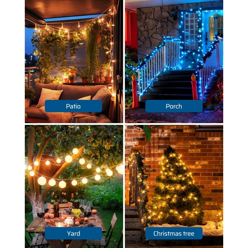 DEWENWILS Outdoor Dimmer for String Lights with Remote Waterproof Plug-in