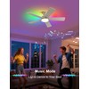 Homlit 42 inch RGB Ceiling Fan with Light, Voice &