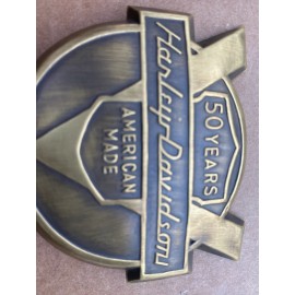 Aftermarket Replica 1954 Harley Panhead Fender Emblem Badge Nameplate 50th Anniversary #198