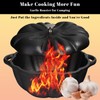 Garlic Roaster, Cast Iron Garlic Roaster for Oven Grill, Serve