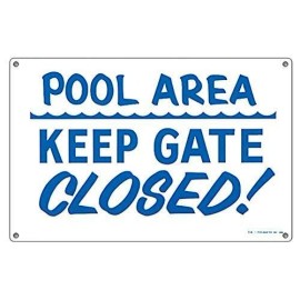 Poolmaster Sign for a Residential or Commercial Swimming Pool, Keep Gate Closed