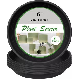 Grjoprt 6 Pack Plant Saucer Plant Tray, 4 6 8 10 12 13 15 17 19 Inch Plant Trays for Pot