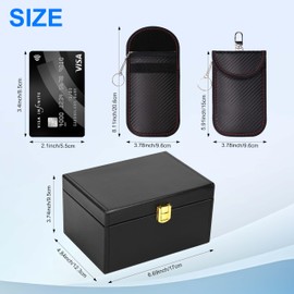 BBWELL Keyless Go Protection Car Key Box, Faraday Box & Faraday Protective Case (Pack of 2) for Secure Protection, Key Bag, Key Case, Key Case, Car Key Safe