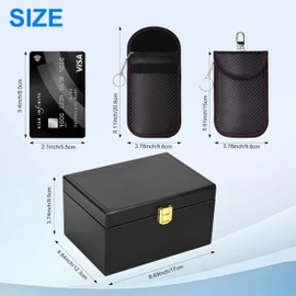 BBWELL Keyless Go Protection Car Key Box, Faraday Box & Faraday Protective Case (Pack of 2) for Secure Protection, Key Bag, Key Case, Key Case, Car Key Safe