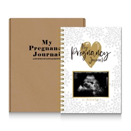 Pregnancy Journal Memory Book - 82 Pages Hardcover Pregnancy Book, Pregnancy Planner, Pregnancy Journals for First Time Moms, Baby Memory Book, Mom Book Diary, Ultrasound Baby Book Memory (Heart)