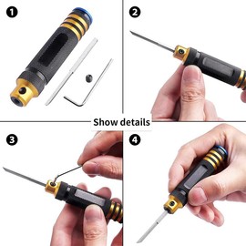 Model Chisel Sharp Wear Resistant Modeling Scriber Ergonomic Super Slim Hobby Cutting Tool with 0.1/0.2/0.4/0.6/0.8/1.0/2.0mm Blades