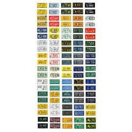 Three Inches Under 1/43 scale model car assorted USA 1950s license plates state tags 1:43