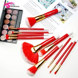 Juego de 11 brochas de maquillaje sintéticas de alta calidad, juego de brochas profesionales avanzadas, juego de brochas de maquillaje Kabuki de...   