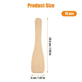 OSDUE Wooden Spatula, Set of 10 Beechwood Spatula for Cooking, Heat-Resistant, Durable, Easy to Use, Non-Scratch Wood Spatulas for Kitchen, Ideal for Cooking and Baking