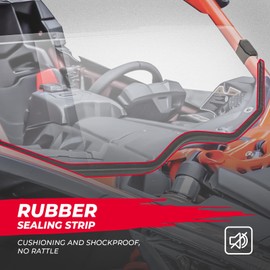 Kemimoto X3 Half Windshield Compatible with Can Am Maverick X3 XRS XDS Turbo R Max 2017-2024 - Clear Standard Hard Polycarbonate Front Window (Clear)