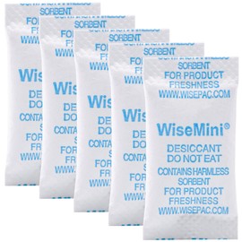Wisesorb Silica Gel Packets, 0.5 Gram 200 Silica Packets, Food Grade Dessicant, Dessicant Packs, Silica Gel for Food, Moisture Packets for Food Storage