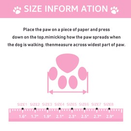 XSY&G Dog Boots,Waterproof Dog Shoes,Dog Booties with Reflective Strips Rugged Anti-Slip Sole and Skid-Proof,Outdoor Dog Shoes for Medium Large Dogs 4Pcs Pink-Size 6