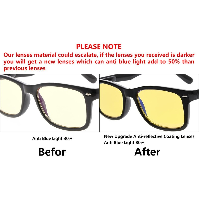 Eyekepper Erinnerung Titanium Brücke Computer Brille 50% blaues Licht blockierende