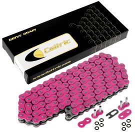 Caltric 520 X 120 Links Motorcycle Atv Pink O-Ring Drive Chain 520-Pitch 120-Links