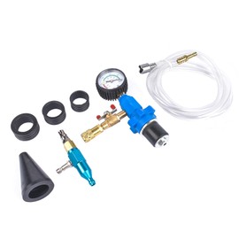 Handor Radiator Coolant Refill Tool Cooling System Radiator Vacuum Purge & Fill Tool Set Coolant Vacuum Refill Kit Coolant Filler with Universal Adapter Hoses for Car Motorcycle Truck