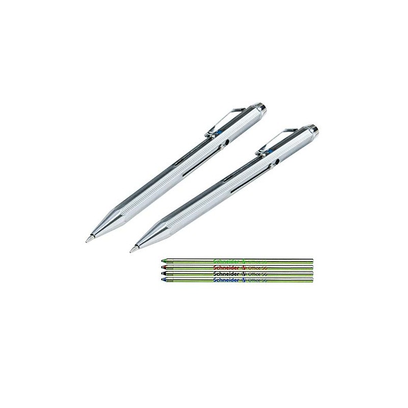 WEDO Pack of 2 4 Colour Retractable Ballpoint Pens +