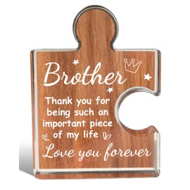 Brother Gifts from Sister Brother, Christmas Graduation Birthday Gifts for Brothers, Acrylic Puzzle Piece Gift Desk Decor