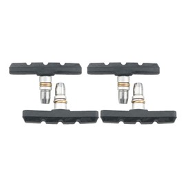 WELWIK 4PCS Bicycle V-Brake Pads w/Hex Nuts Spacers MTB Brake Block Set 70mm Road Reaper Rubber Brake Leather Silent Brake Block Black