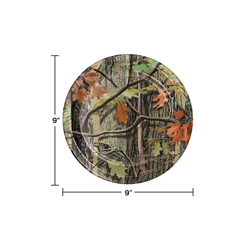Creative Converting 8 Count Paper Dinner Plates, Hunting Camo