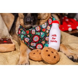 Midlee Santa's Milk and Cookies Plush Dog Toy Gift Box