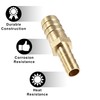 X AUTOHAUX 2 Pcs 14mm -10mm Straight Shaped Barb Brass