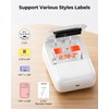 MUNBYN Portable Label Maker Machine with Tape，Bluetooth Thermal Printer with