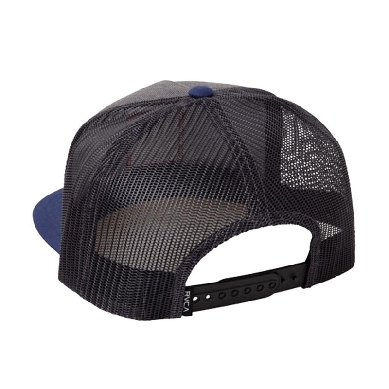 RVCA Men's Standard Va All The Way Trucker, Heather Charcoal/Navy