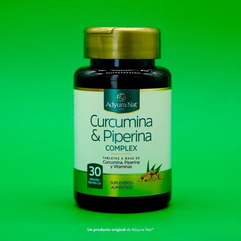 Curcumina & Piperina Complex | 30 Tabletas | Adyura Nat