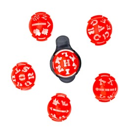 Red Color 6 in 1 Golf Ball Liner Line Marker Template Drawing Mark Alignment Tool(Red)