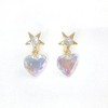 Minacute Q1394 Star & Heart Bijou Earrings, Clear