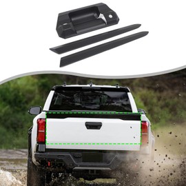 Daeiclru Tailgate Door Handle Trim Cover Compatible with Toyota Tacoma 2024 2025, Rear Trunk Grab Handle Cover Scratch Protector Accessories (Only Fit SR Version) (Matt Black)