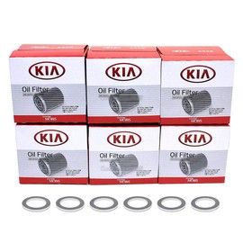 Genuine OEM Hyundai & Kia Oil Filter 26300-35505 (New Version of 35504) (6 pack)