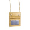 Neck purse LEAS, Genuine Leather, beige/nature - ''LEAS Travel-Line''