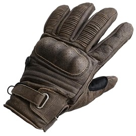 Classic Motorcycle Gloves - Timeless Style & Protection - Made of High-Quality Genuine Leather - Men's Motorcycle Gloves - Reinforced Ankle Protection, Touchscreen Compatible