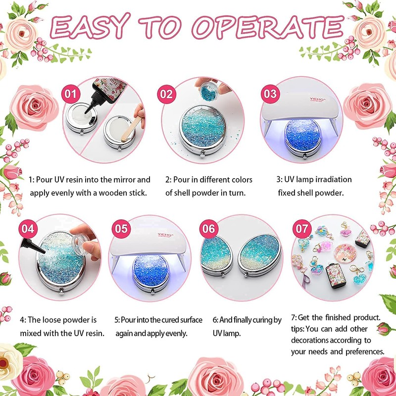 YIEHO 300g UV Resin Kit with Light-Upgraded Crystal Clear Hard