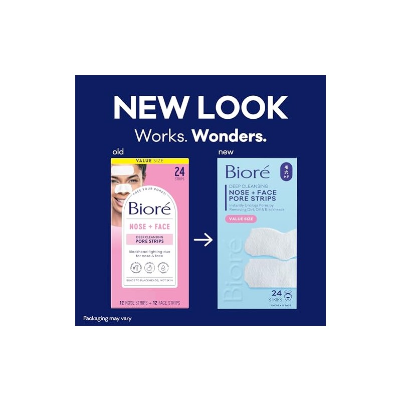 Bioré Deep Cleansing Pore Strips Combo, 24 Count Strips