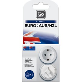 Go Travel EU - AUS Travel Adapter, White