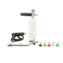 Pressure Washer Tool with Foam Cannon and Dual Connector 2175psi 5 Power Washer Sprayer Nozzles Car Wash Foam Tool Kit